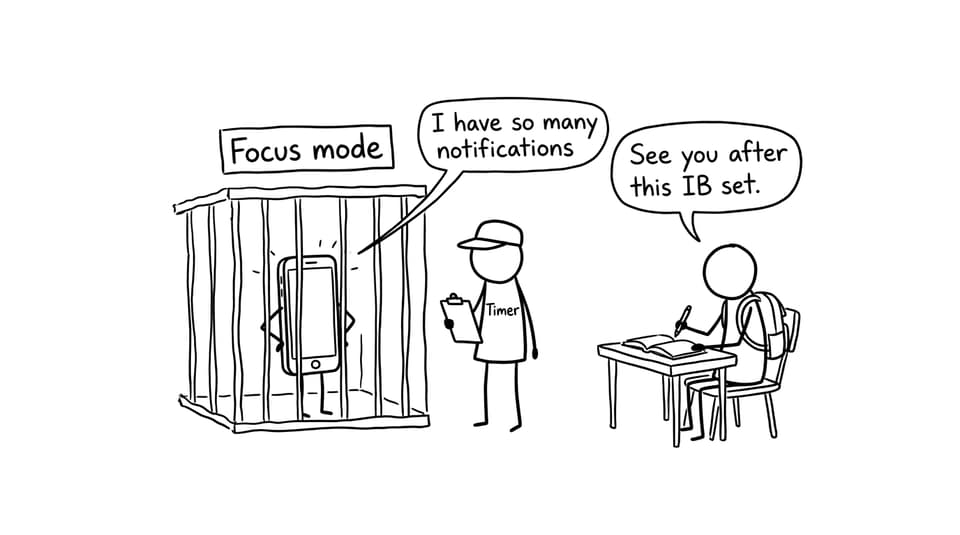 Phone in focus mode comic