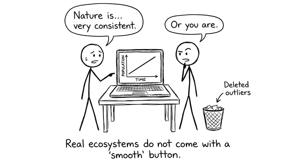 Real ecosystems do not come with a 'smooth' button.