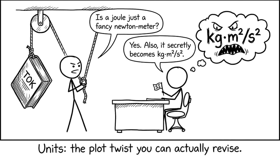 A student learns joules are secretly base units