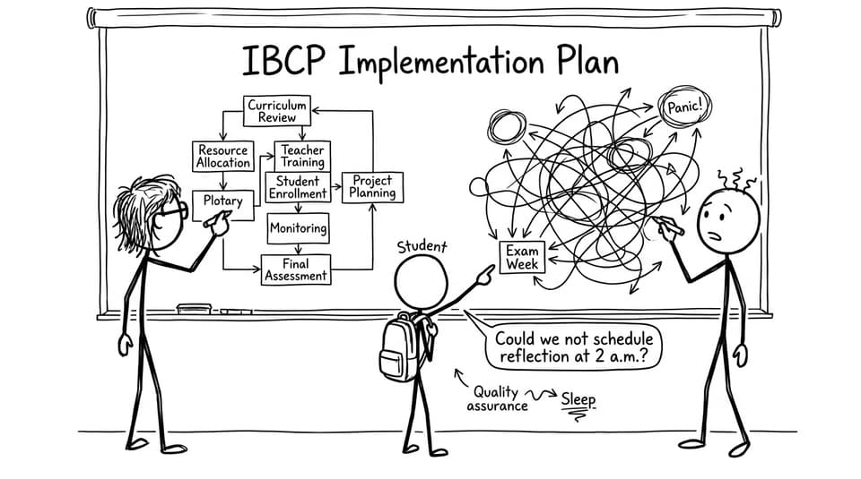 Teachers planning IBCP chaos vs flowchart