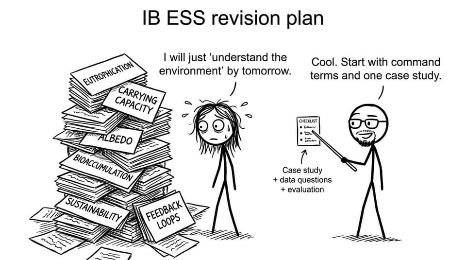 IB ESS revision plan comic