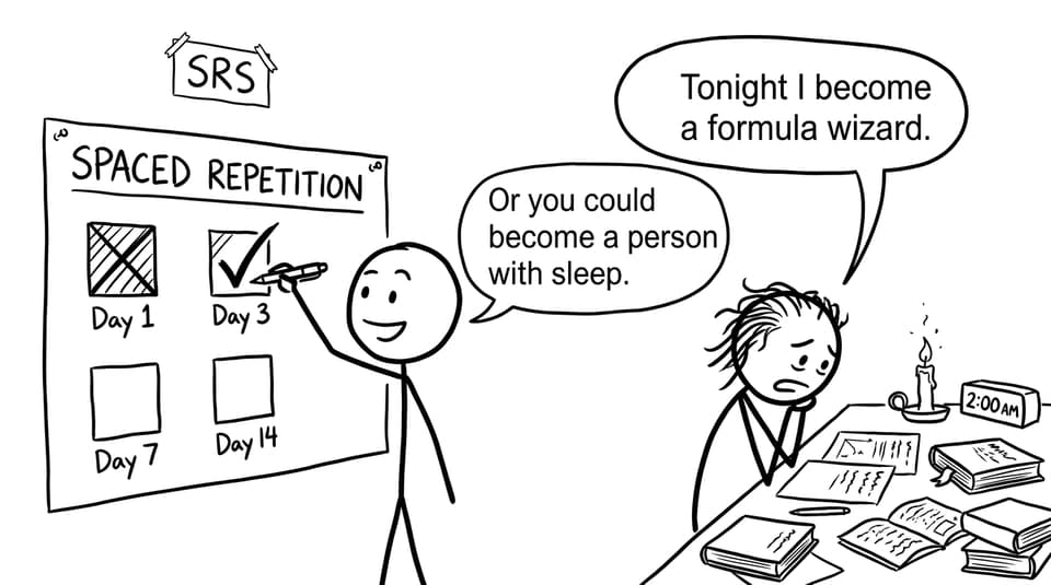 Spaced repetition vs cramming