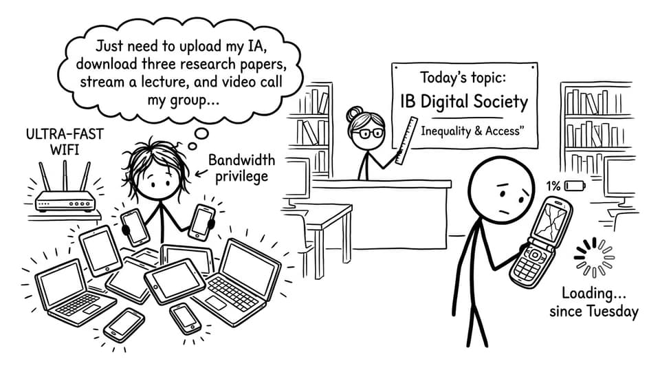 Two students, two Wi-Fi realities