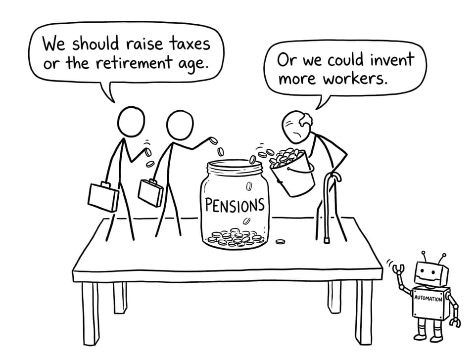 Pension jar and automation joke