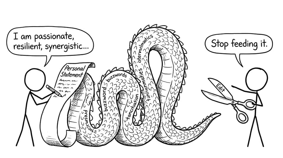 Personal statement paper monster (XKCD comic)