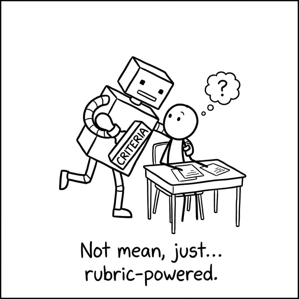 Rubric-powered robot tries to hug