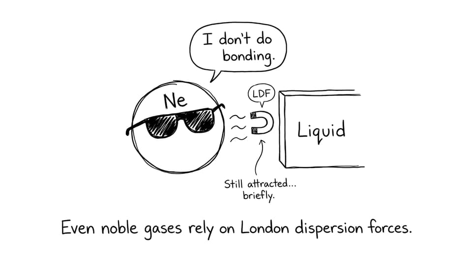 Even noble gases rely on London dispersion forces.
