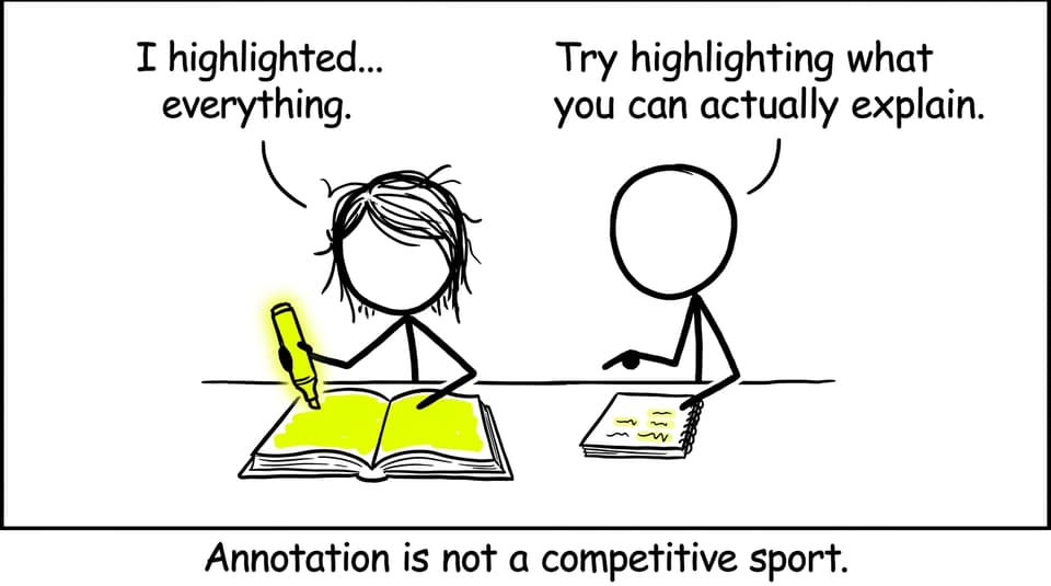 Student highlights everything joke