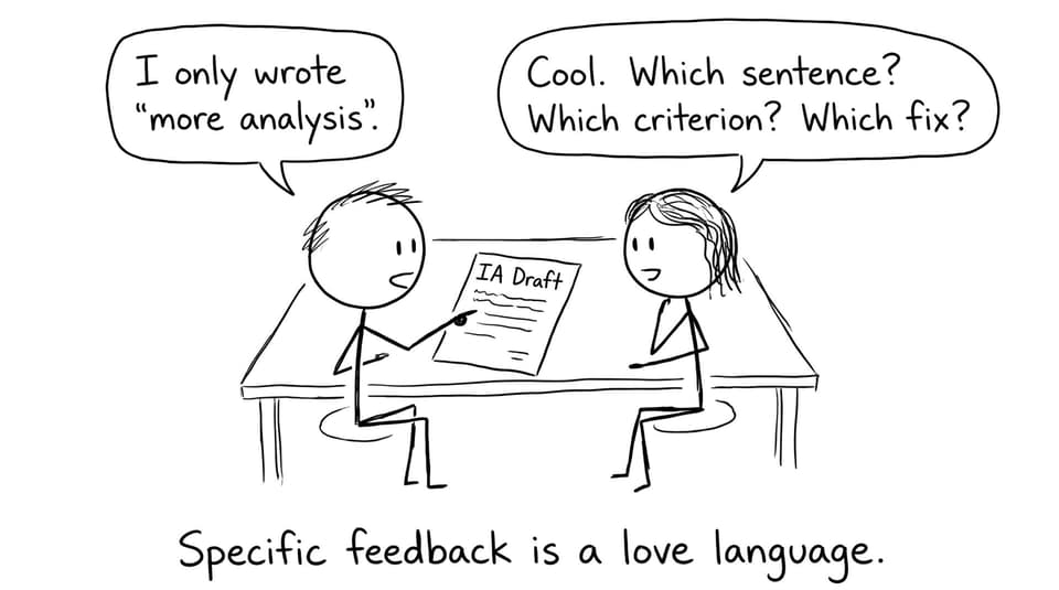 Specific feedback is a love language.