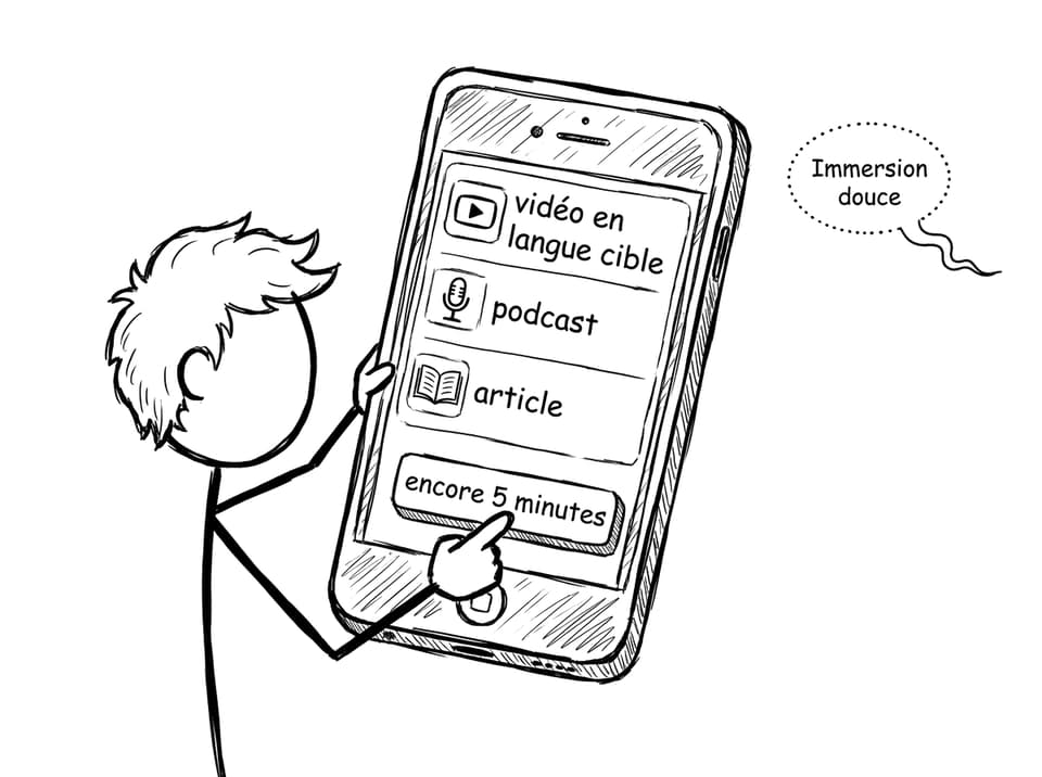 Téléphone et immersion douce