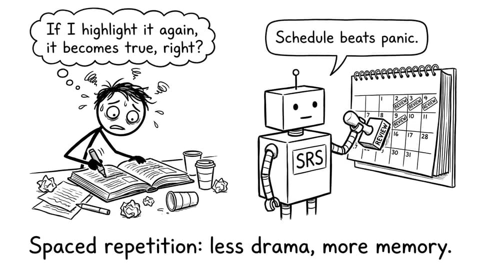 Spaced repetition vs panic highlighting