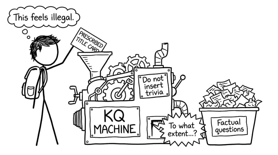 The KQ Machine turns a title into a TOK question