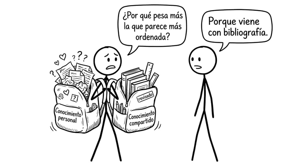 Mochilas de conocimiento personal y compartido