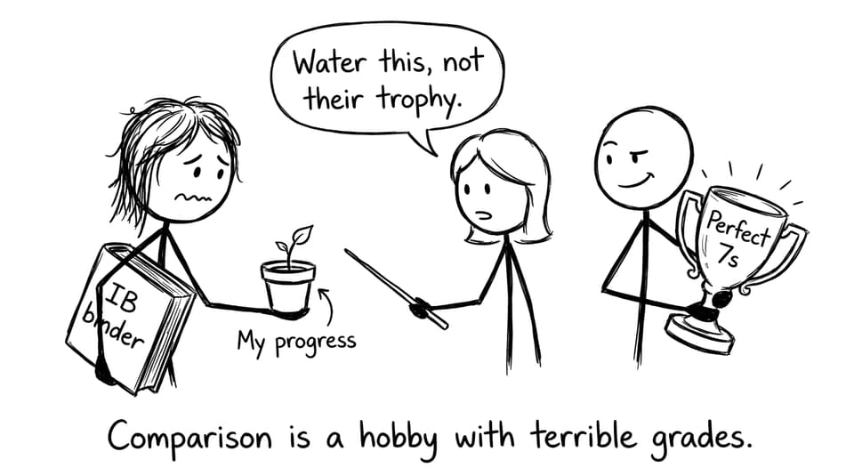 A student notices progress instead of trophies