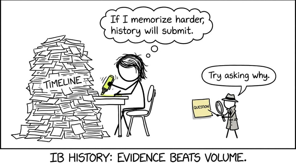IB History evidence beats volume comic