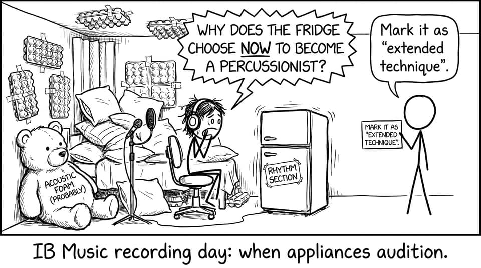IB Music recording day: when appliances audition.