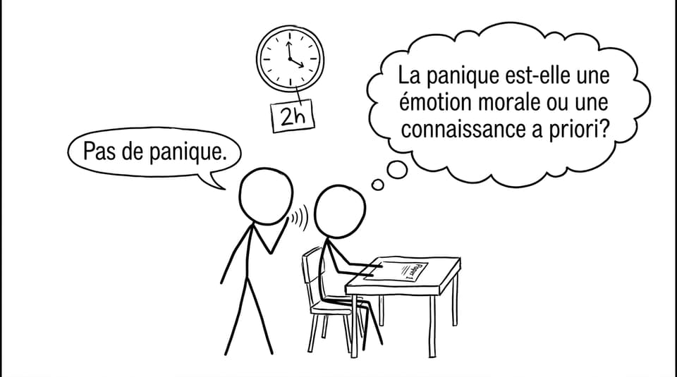 Salle d’examen et pensée trop philosophique