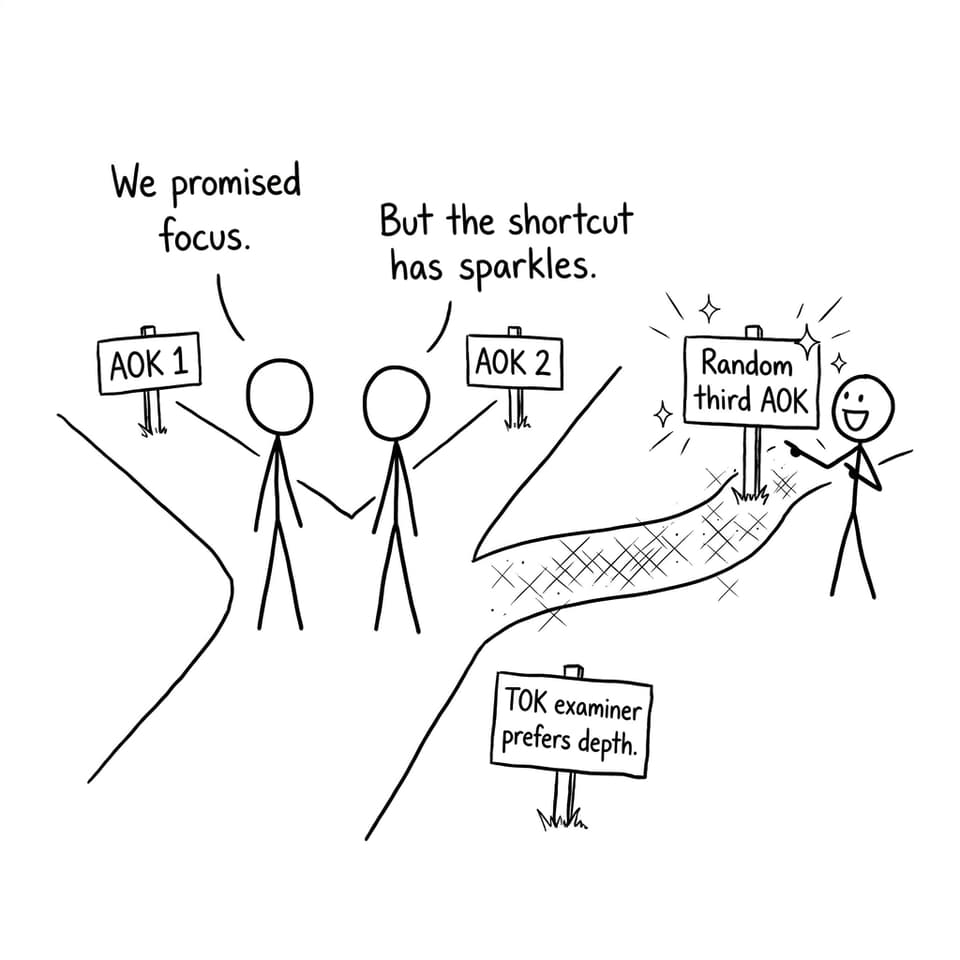 XKCD-style comic about choosing AOKs and resisting extra ones