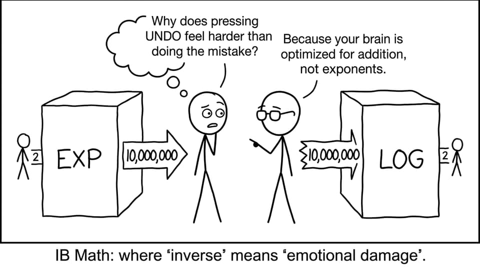 A student meets EXP and LOG machines