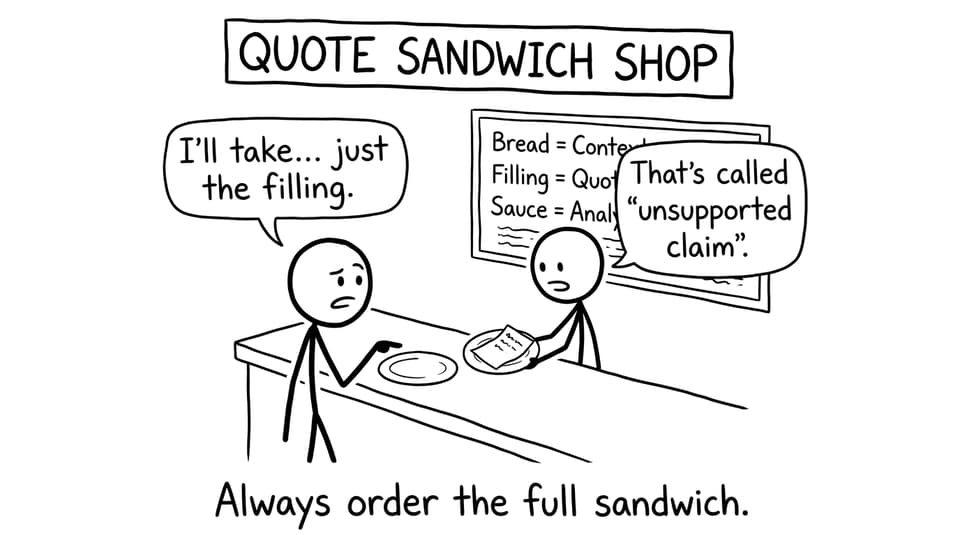 Quote Sandwich Shop comic