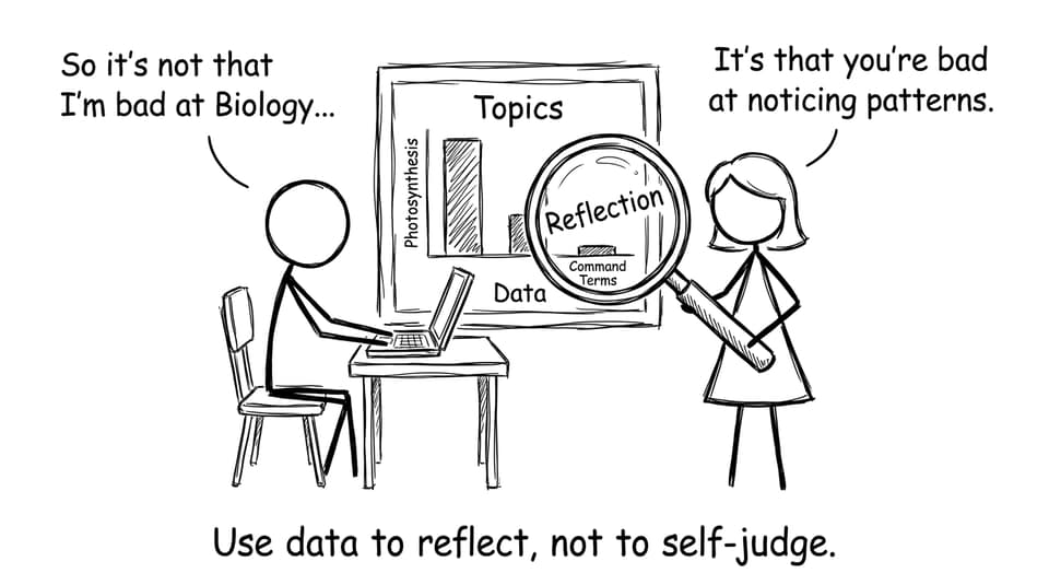 Use data to reflect not to self-judge