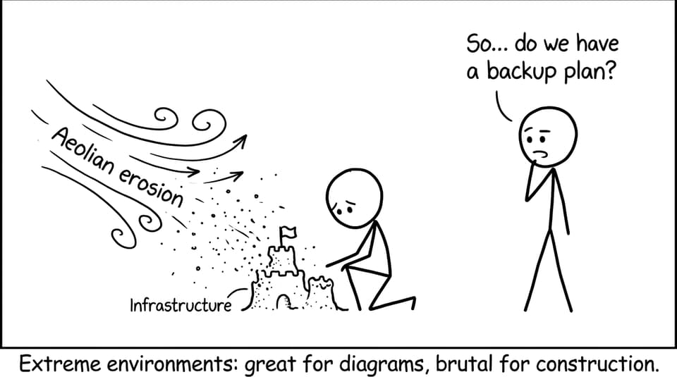 Extreme environments infrastructure comic