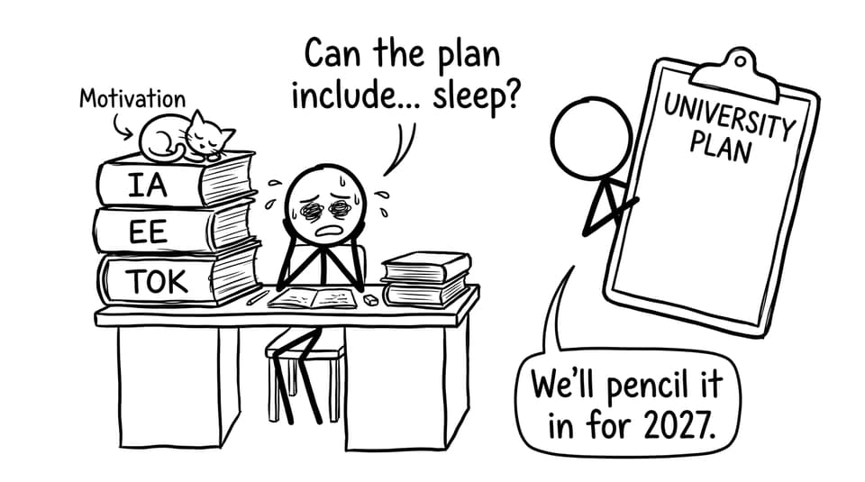 Stressed student and the “2027 sleep” plan