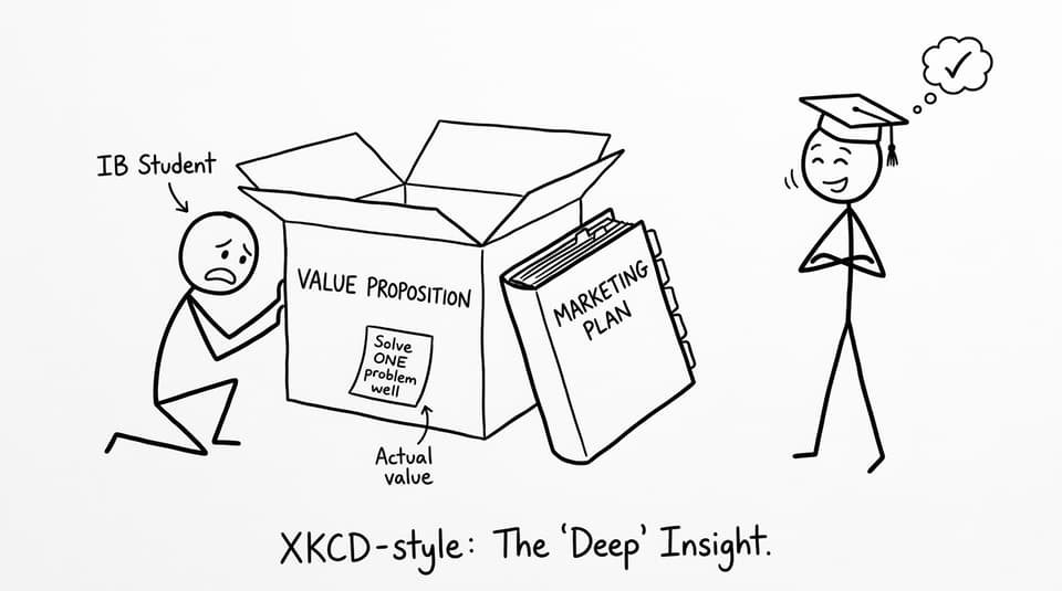 An IB student meets the tiny sticky note of value creation