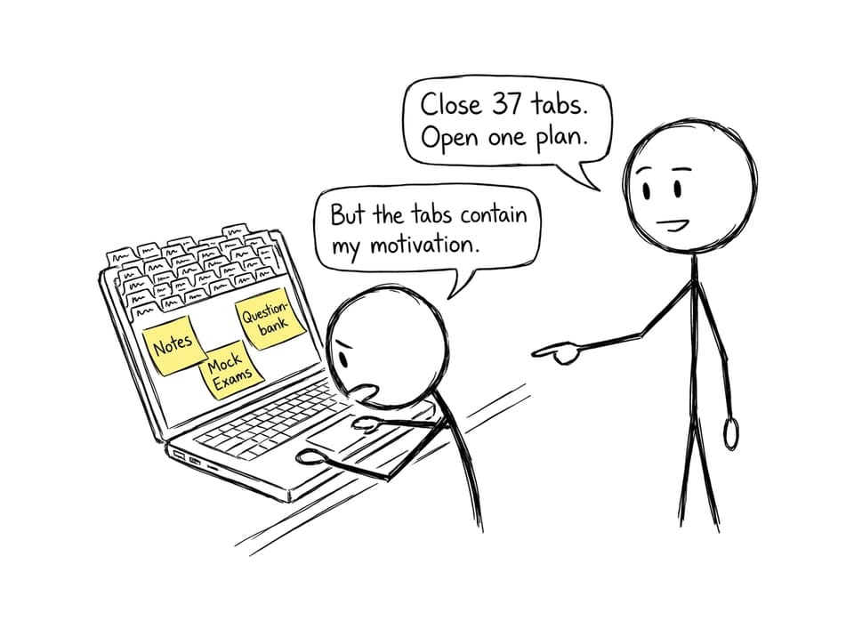 too many tabs study joke