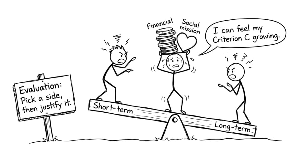 Evaluation balancing act