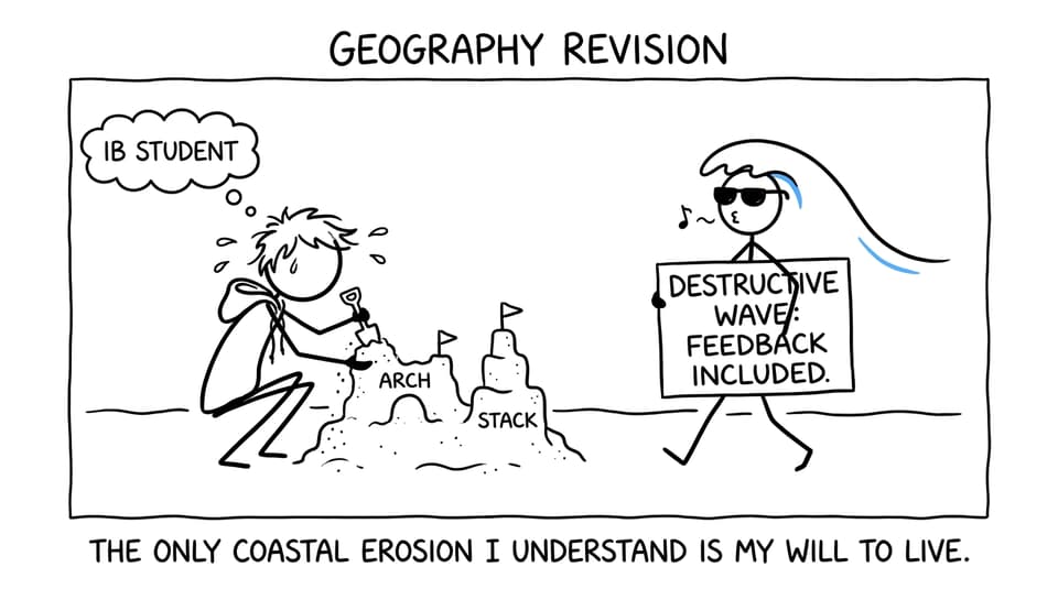 A wave gives feedback on a sandcastle revision plan