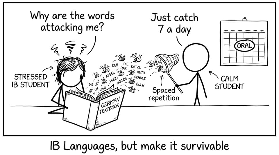 A stressed student vs spaced repetition net