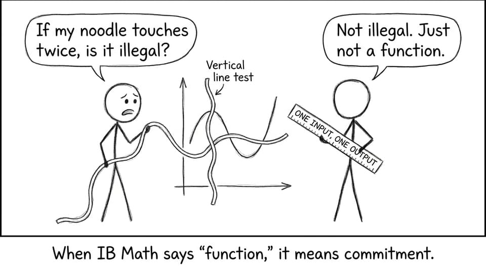A vertical line test joke comic