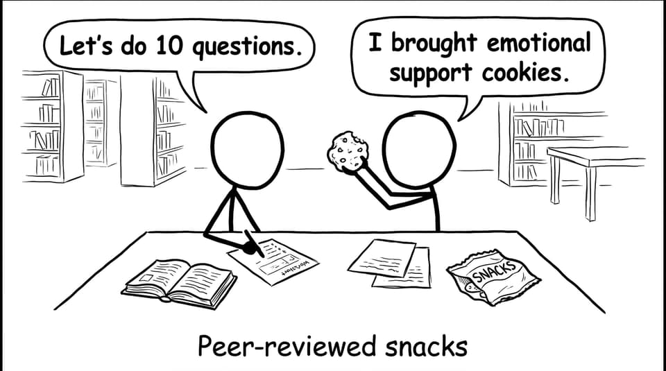 Study group snack humor comic