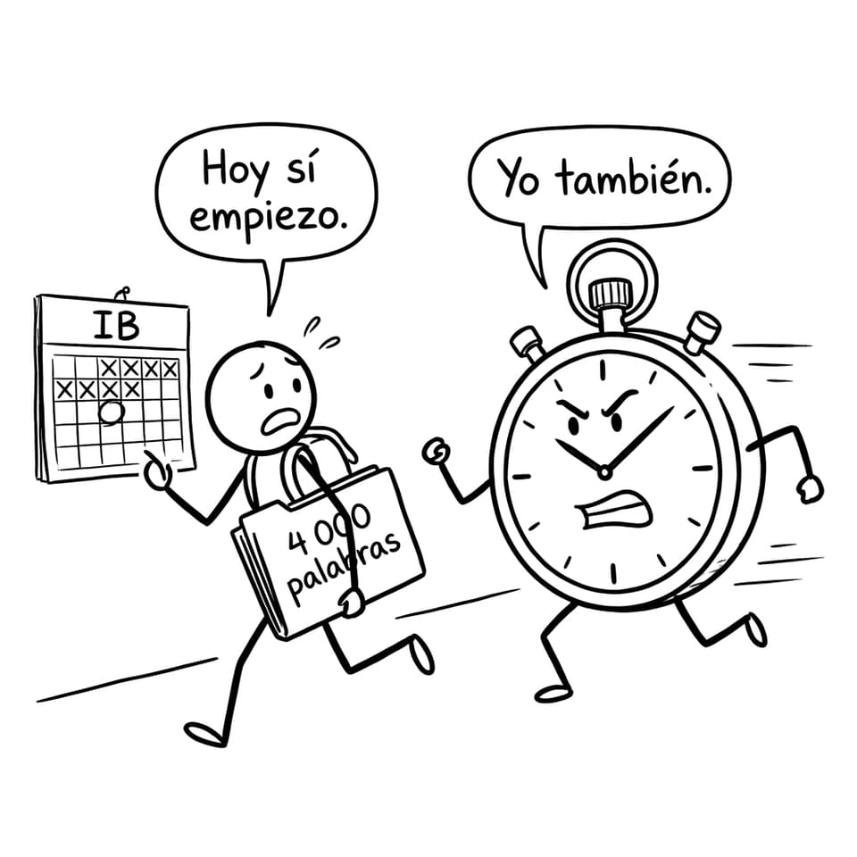 Cronómetro persiguiendo la fecha límite