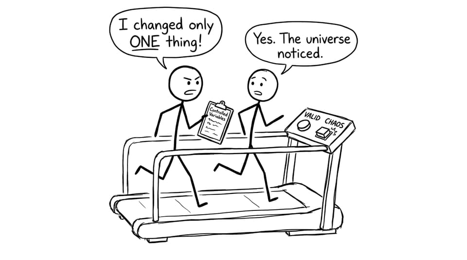 Controlled variables treadmill comic