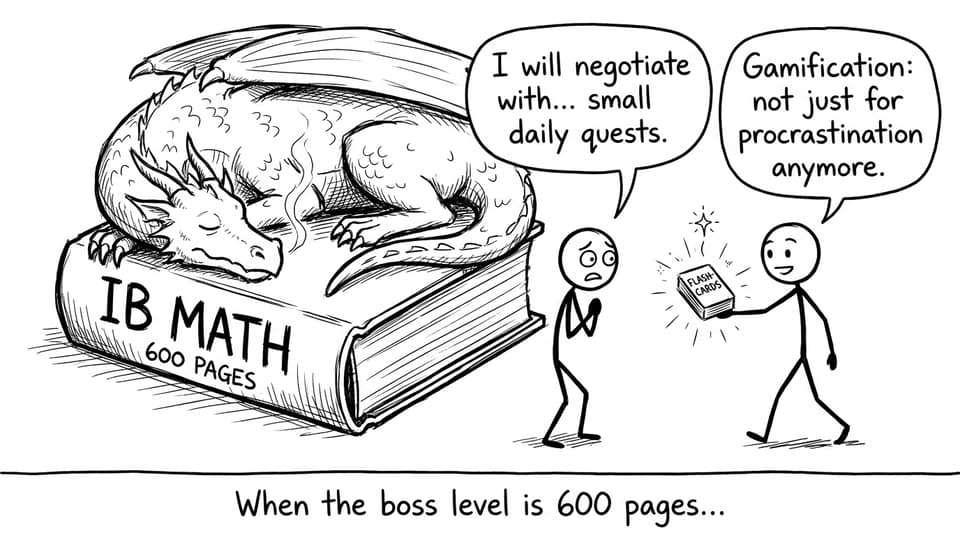 Student faces the IB Math “boss level”