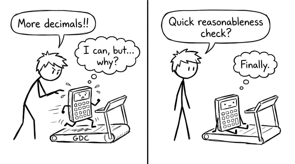 Calculator wants fewer decimals comic
