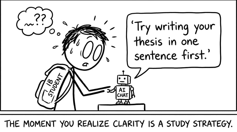 AI Chat tells student to write one-sentence thesis