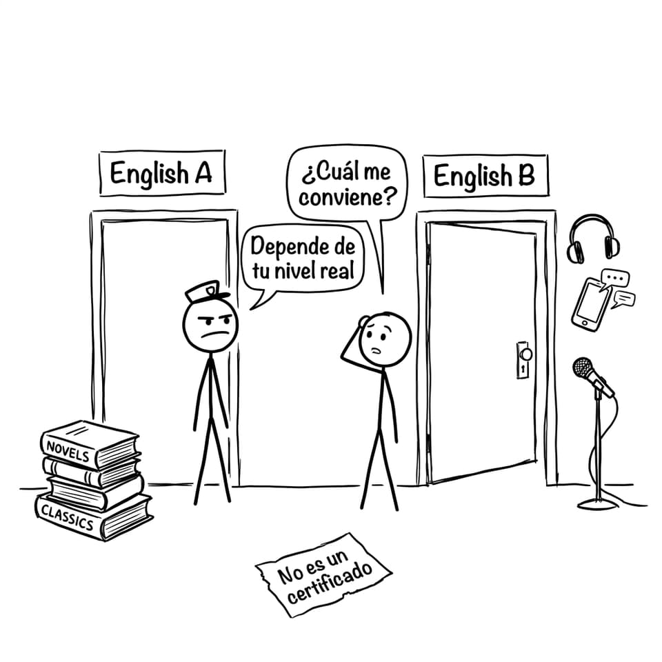 Dos puertas: English A y English B