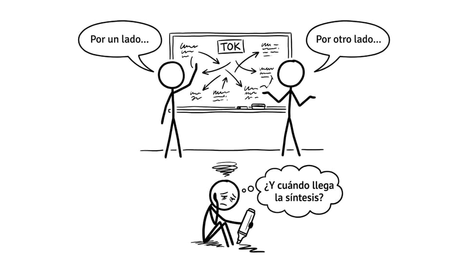 Estudiantes debatiendo TOK