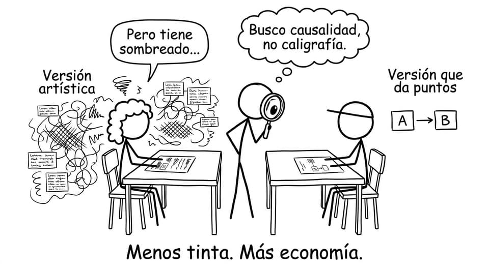 Diagrama artístico vs diagrama que da puntos