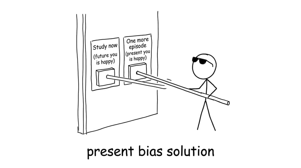 Present bias “solution” with a long stick