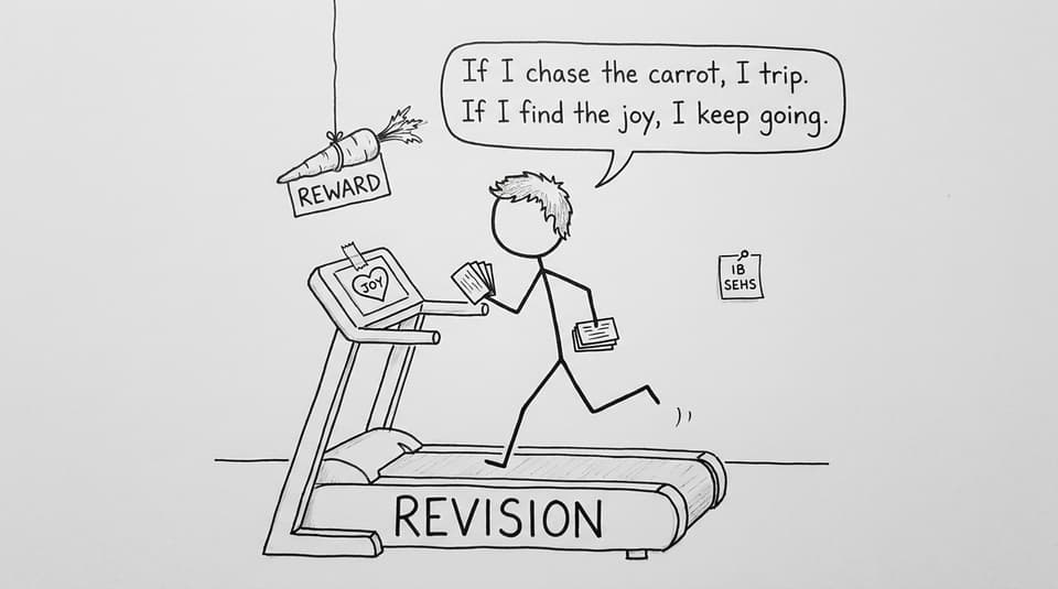 Revision treadmill with reward vs joy