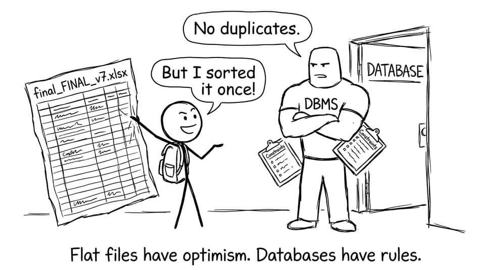 Flat files vs database club bouncer