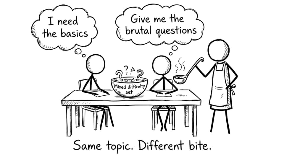 Same topic. Different bite.