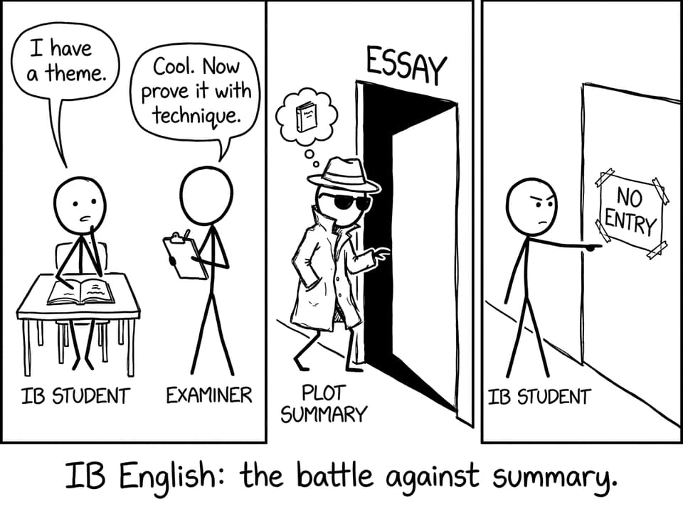 IB English battle against summary
