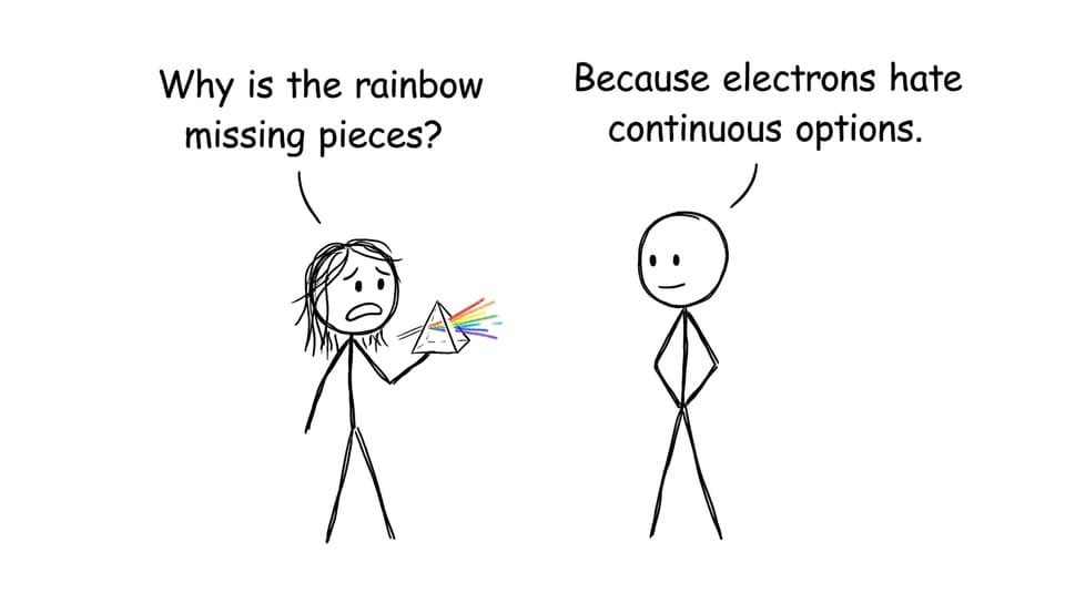 Two students arguing about a broken rainbow