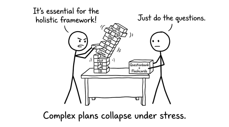 The timetable Jenga vs simple blocks