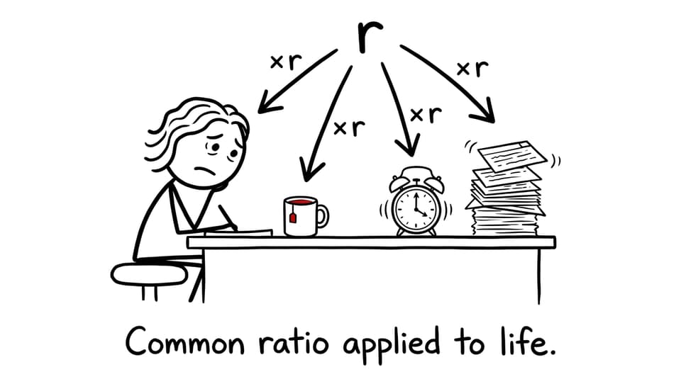 Common ratio applied to life